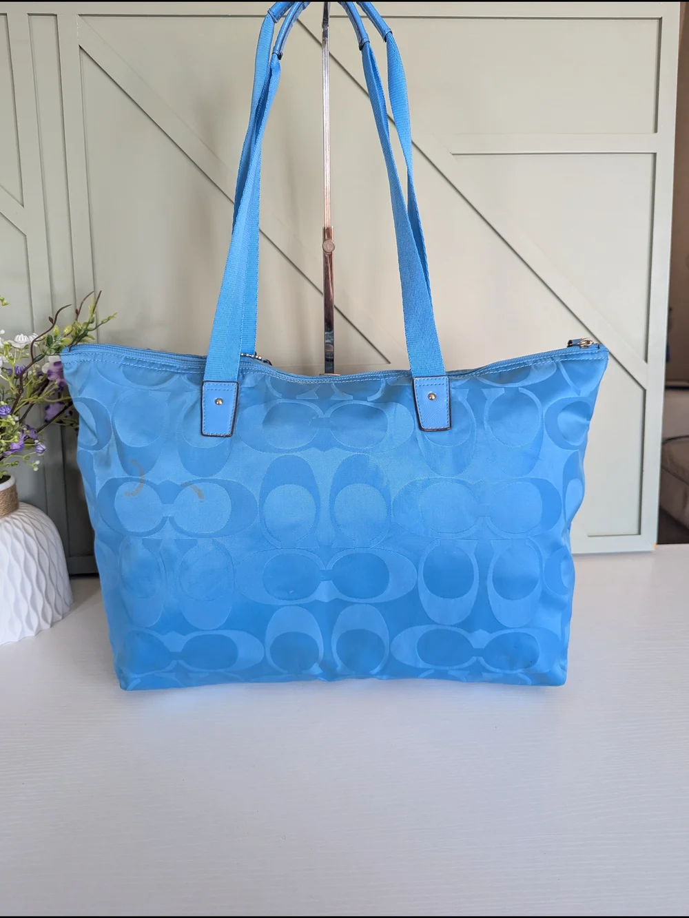Coach Getaway Signature Nylon Packable Weekender Tote Bag